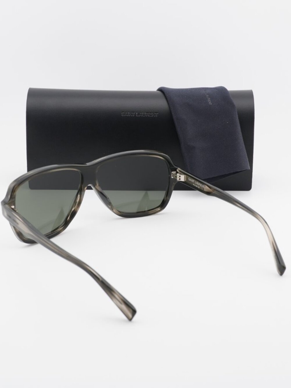 Saint Laurent SL609 CAROLYN 004 Aviator Sunglasses - Havana/Grey - Picture 4 of 11